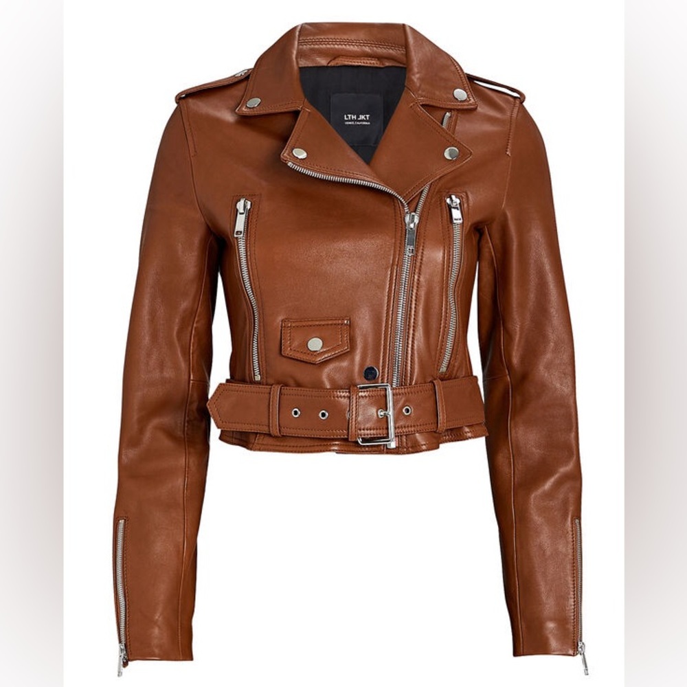 LTH JKT Mya Cropped Moto Leather Jacket